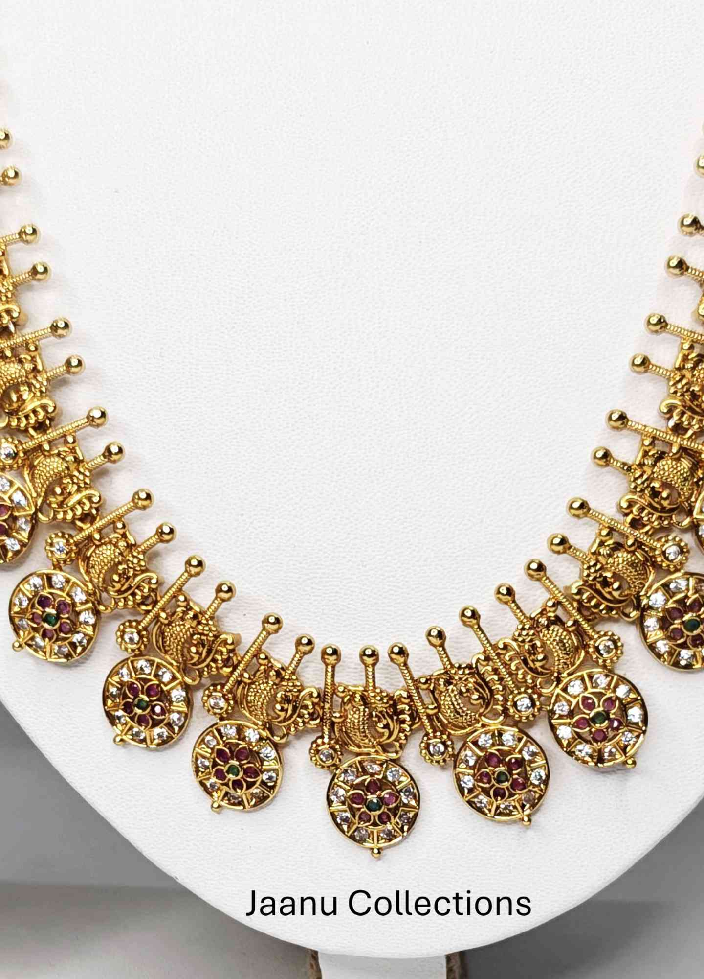 Peacock Trational Wear Long Haram and Earrings