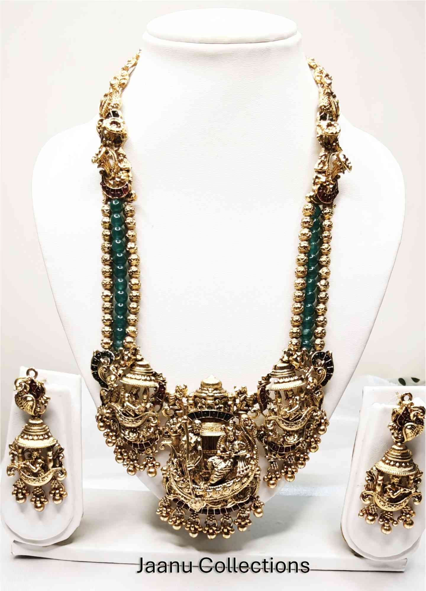 Jaanu Collections_Jewellery Collection_King & Queen Bridal Haram With Earrings