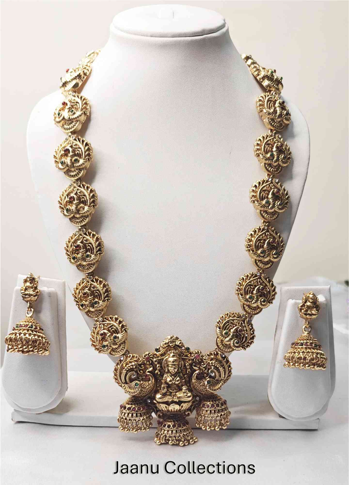 Jaanu Collections_Jewellery Collection_product template 2Lakshmi Nakshi Haram With Jumkas2